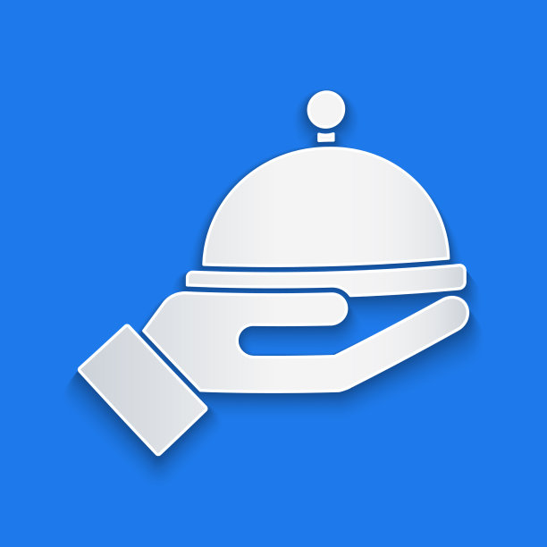 剪纸上盖着一个托盘食物图标图片下载