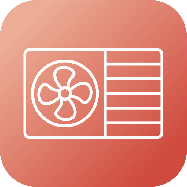 独特的空调窗口单位线图标图片下载