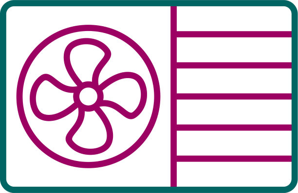 独特的空调窗口单位线图标图片下载