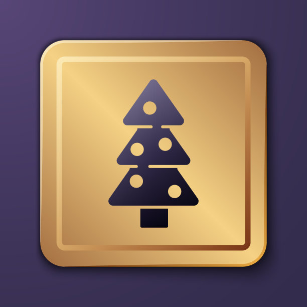 紫色圣诞树装饰图标图片下载