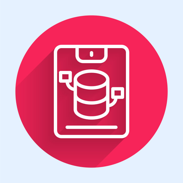 白线服务器数据网络托管图标隔离图片下载