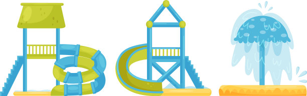 水上滑梯和水上游乐场图片下载