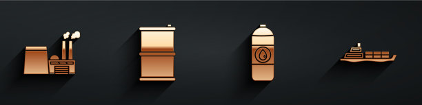 集石油工业厂房桶油图片下载