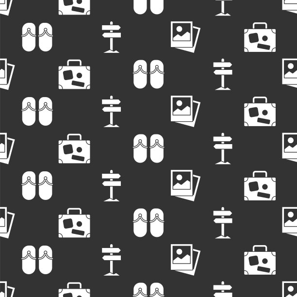 集照片，手提箱，拖鞋和道路交通图片下载