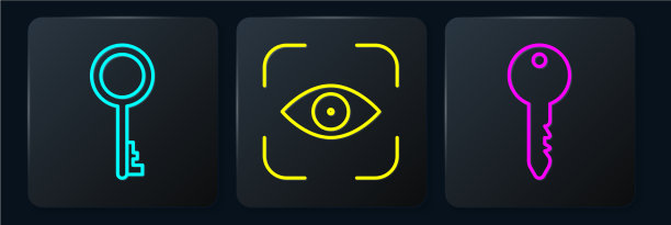 设置线老键键和眼睛扫描黑方图片下载