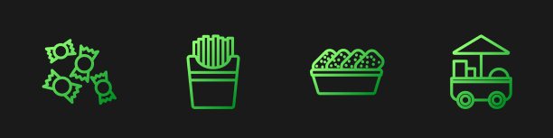 在糖果土豆盒子里放一排鸡块图片下载
