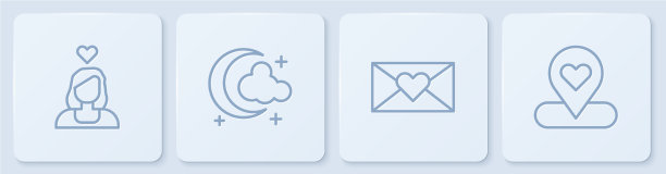 设行情侣在爱的信封与情人节图片下载