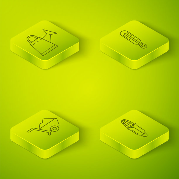 设置等距气象温度计手推车图片下载