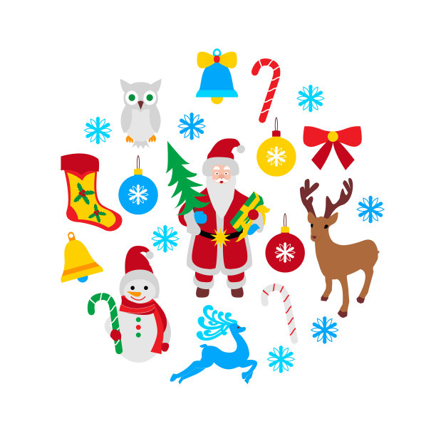 圣诞节设置图标图片下载