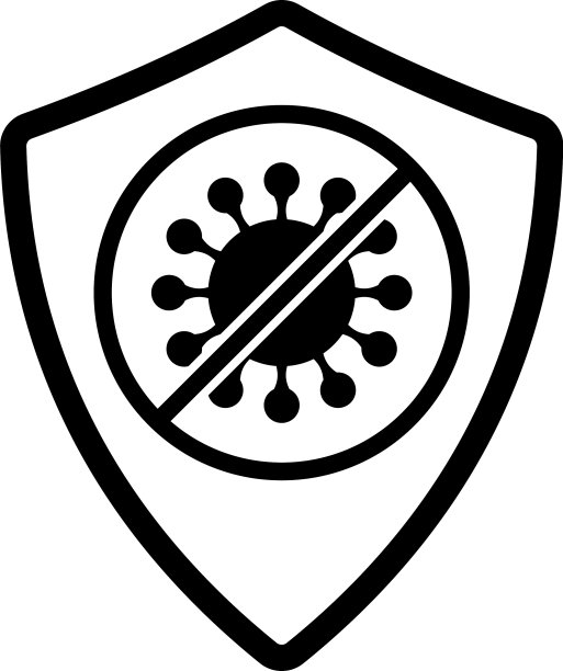 防止冠状病毒的盾牌图标图片下载
