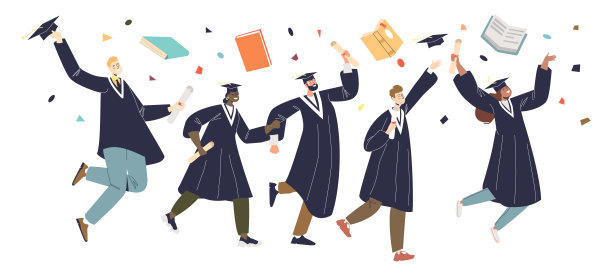 毕业生组，毕业生跳。班级庆祝学院或大学毕业图片下载