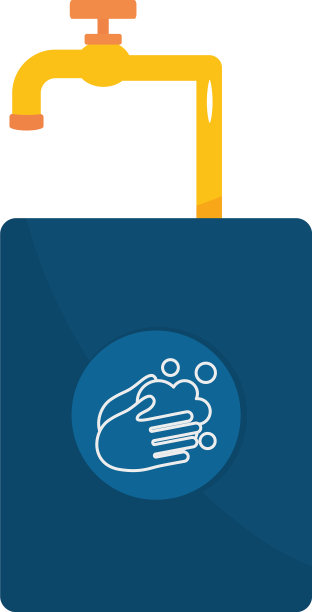 便携式洗手水槽图标平风格图片下载