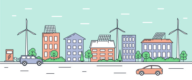 生态友好型城市景观图片下载