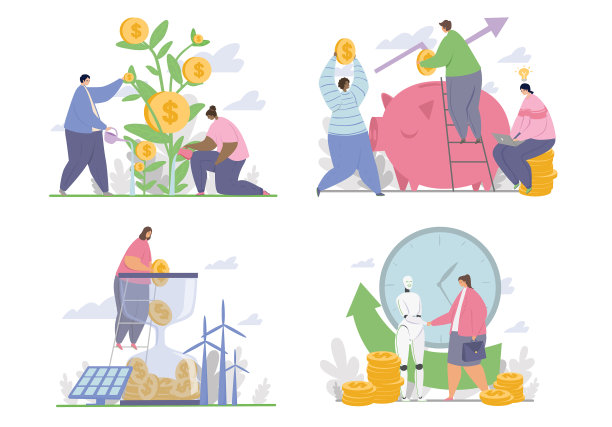 储蓄和投资的抽象概念图片下载