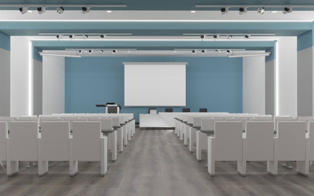 会议厅或报告厅室内设计的3d效益图图片下载