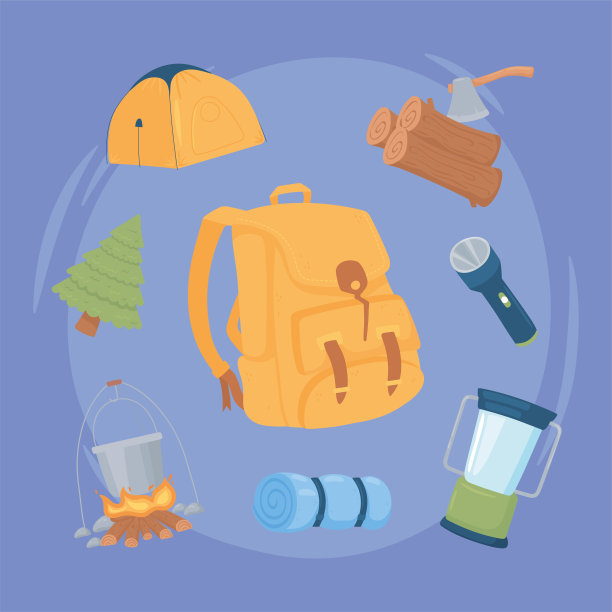 露营旅游组图片下载