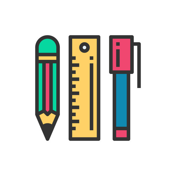 文具线图标矢量插图图片下载