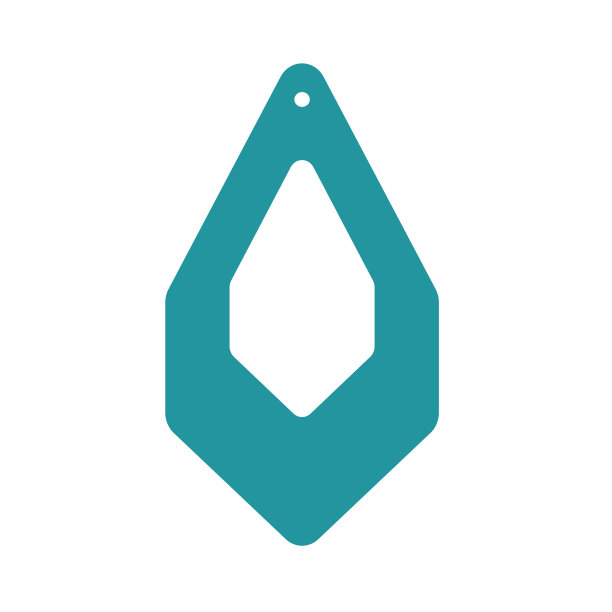 耳环模板。美丽的挂耳设计孤立在白色背景。图片下载