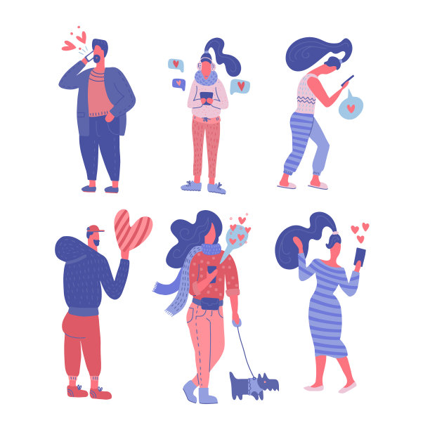 远程沟通在情人节的概念图片下载