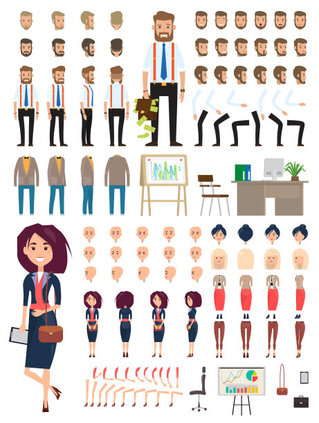 穿着西装的时尚商务人士图片下载