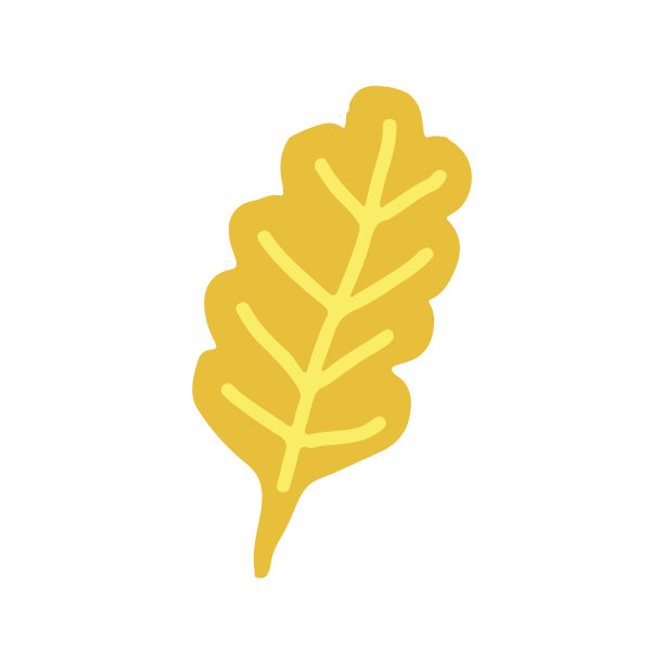 叶子图标在趋势颜色2021年。手绘涂鸦。向量,极简主义。秋天,树叶,贴纸。橙色、黄色图片下载