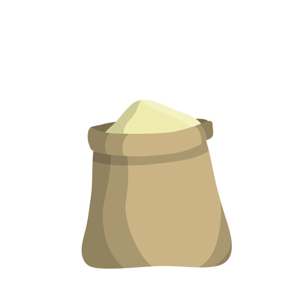 帆布粗麻袋。卡通平面插图。粉碎机的乡村元素。谷物和面粉的包装。桩的小麦图片下载