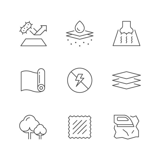 设置织物的线条图标图片下载