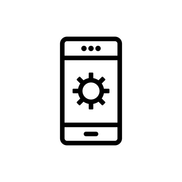 移动维护图标/蓝色矢量股票插图图片下载