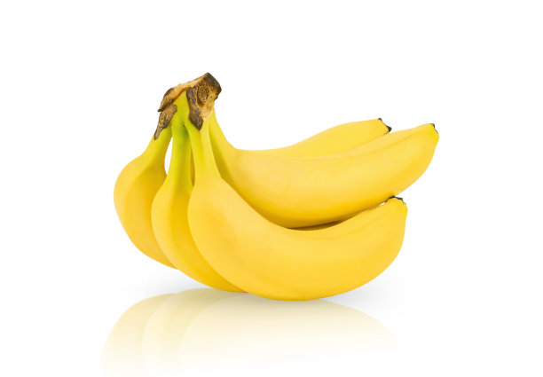 一串孤立在白色背景上的香蕉图片下载