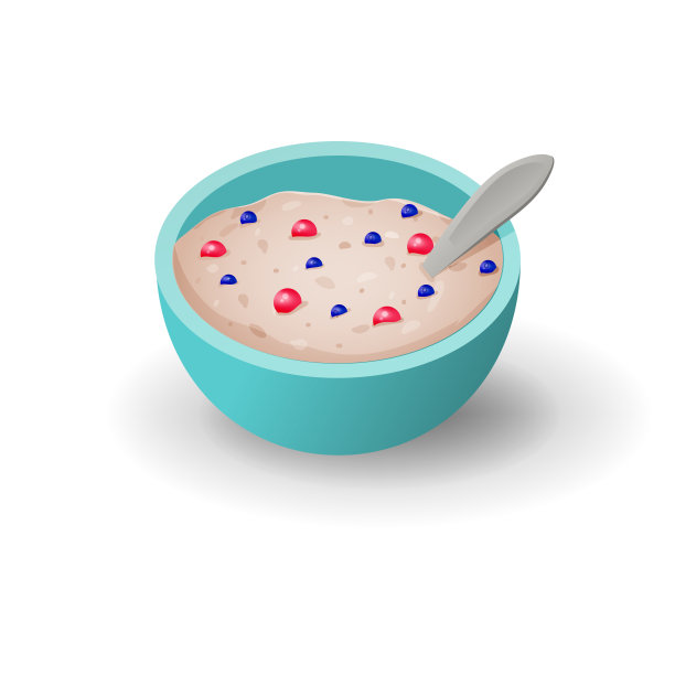 有浆果的乡村燕麦粥图片下载