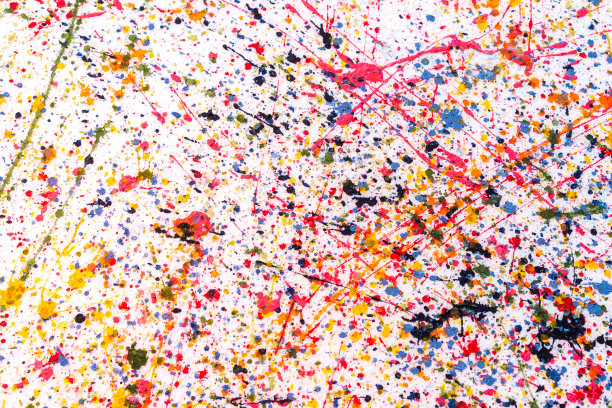 彩色的抽象斑点水彩表面元素为文本模板。水彩在白色背景卡片或墙纸图片下载