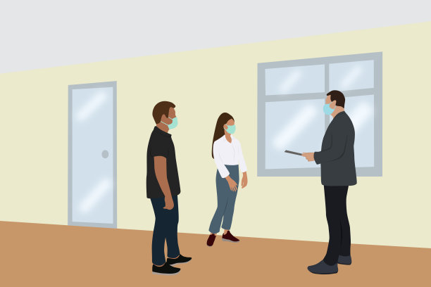 年轻夫妇与房地产经纪人寻找新房图片下载