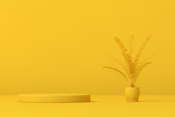 现代3D抽象背景平台的产品展示。空产品站图片下载