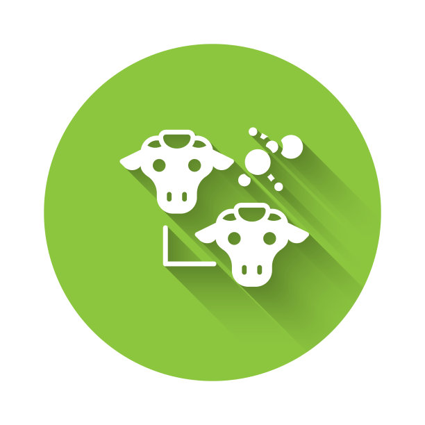 白色克隆图标孤立与长影子图片下载