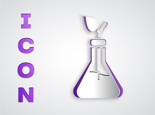 剪纸植物育种图标孤立在灰色图片下载