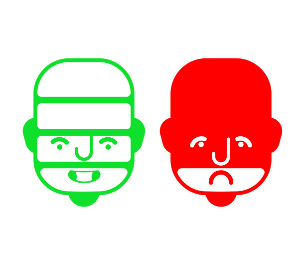 充电电池的人。脸人高、低电池。图片下载