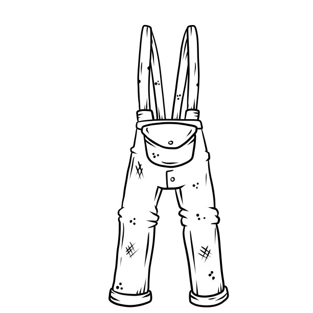 工人工作服。有口袋的牛仔服装。图片下载