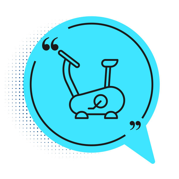 黑线固定自行车图标隔离上图片下载