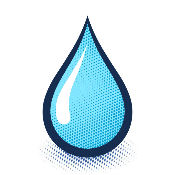 雨滴或水滴的图标。矢量插图上的白色背景图片下载