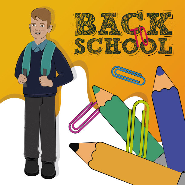 带着一个快乐孩子的学校海报图片下载