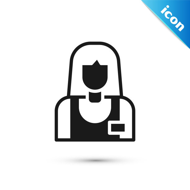 灰色卖家图标孤立在白色背景。向量图片下载