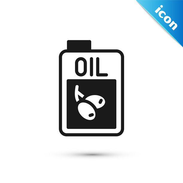 灰色瓶子的橄榄油图标孤立在白色的背景。壶与橄榄油图标。向量图片下载