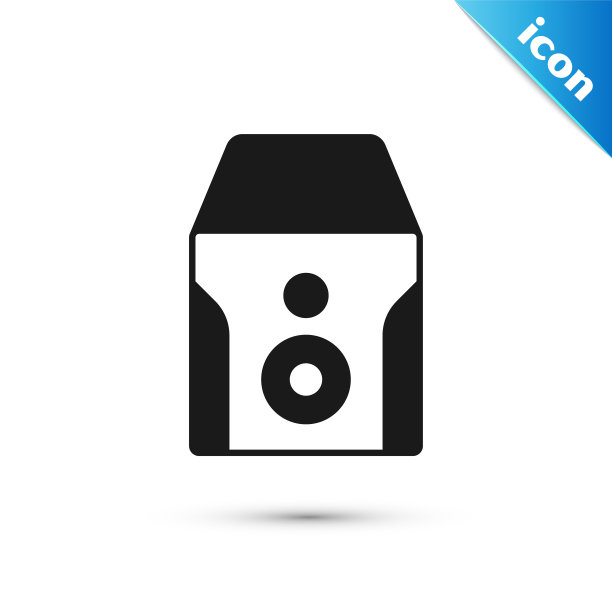 灰色不间断电源UPS图标隔离在白色背景。向量图片下载