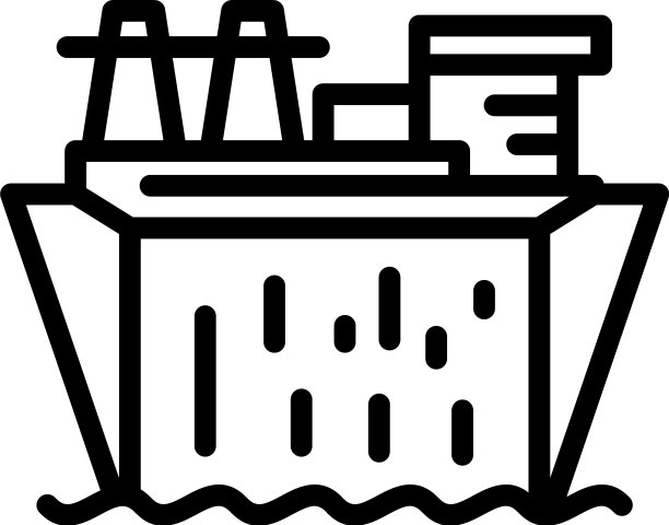 水电工厂图标轮廓样式图片下载