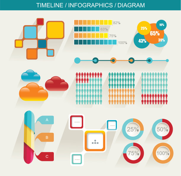 的业务设计模板集元素图片下载