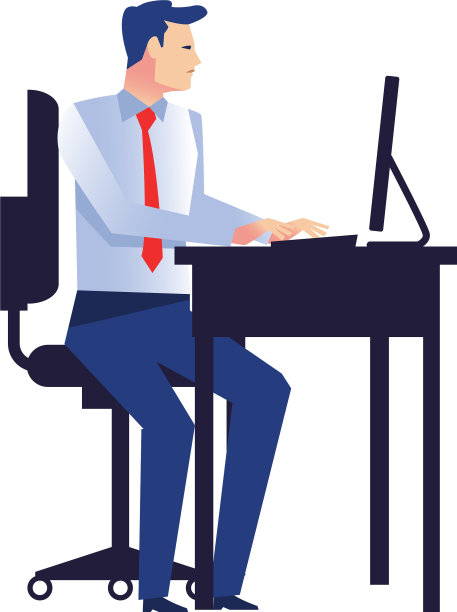 优雅的商人工作人员使用的桌面图片下载