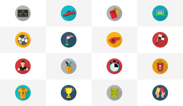 足球平面图标logo概念创意设计图片下载