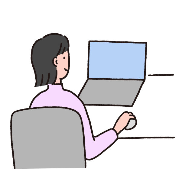 一个正在用笔记本电脑工作的年轻女人。图片下载