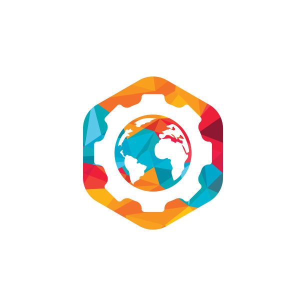 齿轮全球标志设计图片下载