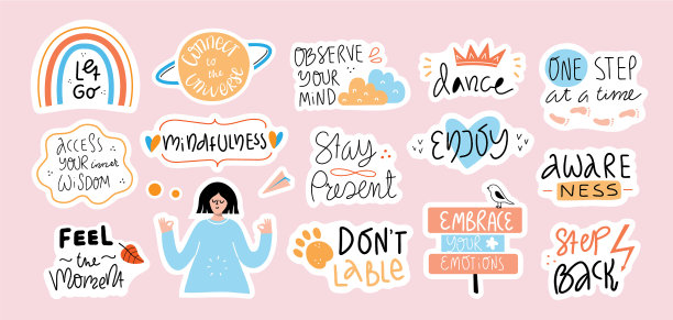 在贴纸中设置大的自爱语录图片下载